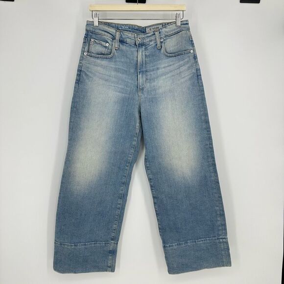 AG Adriano Goldschmied Jeans Women's 31 Etta High Waist Wide Leg Crop Rave Boho - Picture 15 of 15